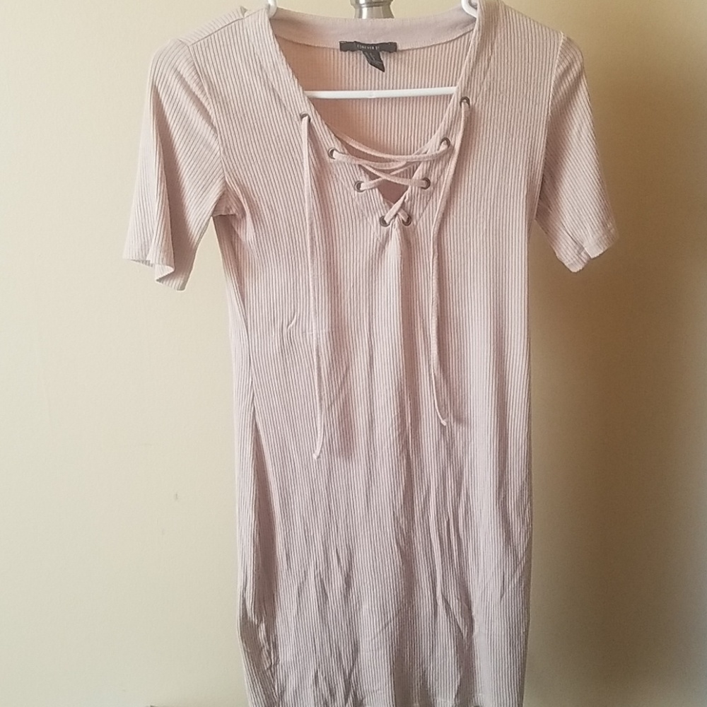 Forever 21 corset neckline dress